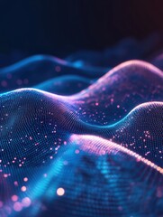 Poster - Abstract future data visualization. Big data code representation. Futuristic network or business analytics. Graphic concept for your design