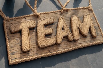 Poster - A textured sign reading 