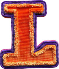 colorful embroidered letter l patch