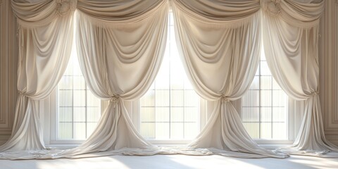 Wall Mural - Large Room with Curtains