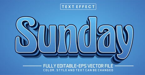 Poster - Sunday font Text effect editable
