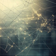 Poster - An abstract composition of glowing lines and connections resembling a digital network.