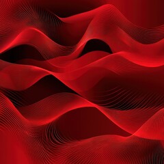 Poster - Abstract red wave patterns create a vibrant, dynamic background full of movement and energy.