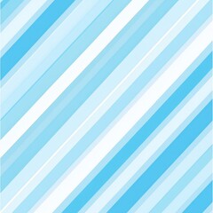 Poster - A soothing abstract pattern featuring diagonal stripes in various shades of blue.