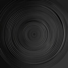 Poster - Abstract black concentric circles create a mesmerizing pattern, evoking depth and fluidity.