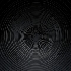 Poster - Abstract black circular pattern creating a sense of depth and movement.