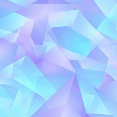 Poster - A serene abstract geometric design in soft pastel hues of blue and lavender.