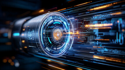 Poster - Futuristic digital dashboard showcasing artificial intelligence technology