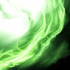 Aufkleber - Abstract green energy wave flowing across a starry space background