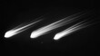 © Maximilien - Four Comet or Meteor Light Trails Captured in Different Lengths and Intensity on Transparent