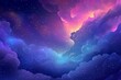 © Azahrul - A vibrant cosmic scene depicting colorful clouds and stars in a dreamy galaxy.