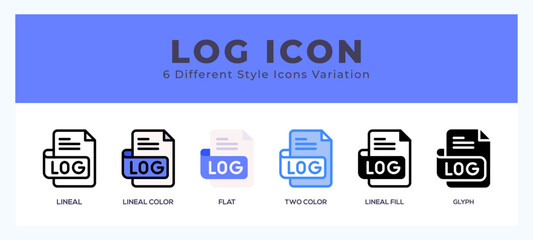 Aufkleber - Log file icon. high quality icon symbol for web design