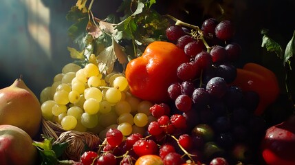 Canvas Print - A Still Life of Autumn Fruits: A Harvest of Abundance