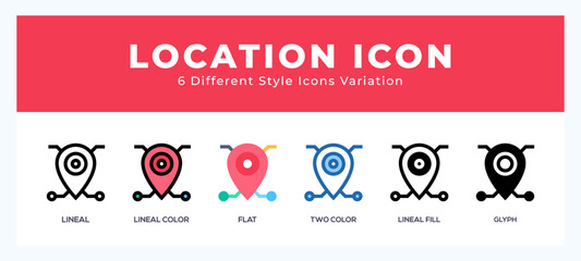 Aufkleber - Location symbol icon vector. symbol illustration