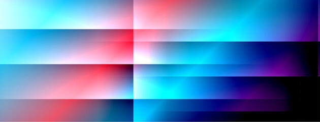 Poster - Dynamic shadow lines with gradient colors geometric background