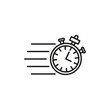 © Krrish - Fast time icon Simple thin line flat symbol