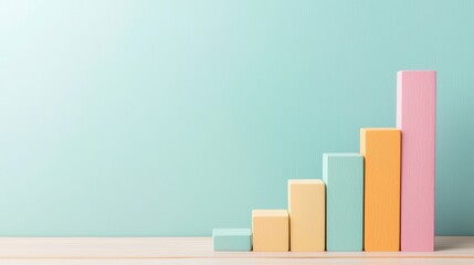 Poster - a bar chart with vertical bars of different heights, representing the performance of various product