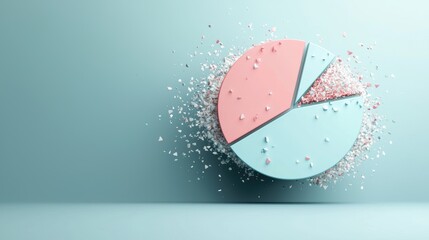 Poster - an infographic combining a pie chart and a bar chart to present data about customer demographics and