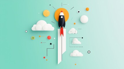 Poster - a timeline infographic summarizing the history of a company, highlighting key milestones, product la