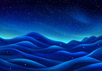 Wall Mural - The vast night sky is adorned with a star constellation, while a galaxy and a shimmering nebula light up the distant reaches of space.