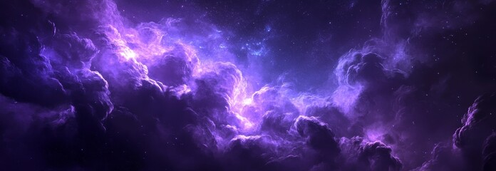 Wall Mural - An expansive image depicting the vastness of universe space and the swirling spiral of the Milky Way galaxy under a backdrop of twinkling stars.