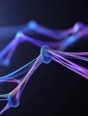Poster - strategic backlink planning, abstract gradient textures mixed with data flow,