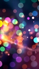 Sticker - abstract colorful bokeh: a mesmerizing abstract background featuring vibrant, multi-colored bokeh li