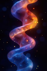 Poster - Colorful spiral pattern representing energy flow in a cosmic environment