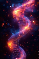 Poster - Colorful spiral of light representing artificial intelligence in a cosmic setting