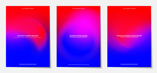 Fototapete - Futuristic abstract red and blue gradient vector design. Graphic design theme for poster and cover design templates. Vector illustration