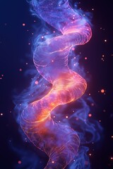 Poster - Colorful swirling energy in a cosmic pattern illuminating the dark space