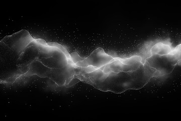 Poster - Visual representation of abstract patterns created by artificial intelligence in a black background