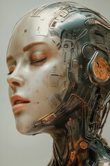 Poster - Futuristic android features intricate mechanics and advanced AI design