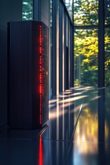 Poster - Advanced AI technology displayed in a modern office with natural lighting