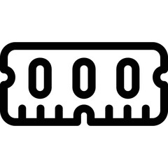 simple vector icon random access memory