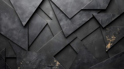 Sticker - Abstract dark grey triangle pattern background.