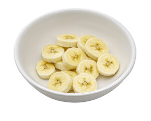 Wall Mural - a bowl of sliced bananas