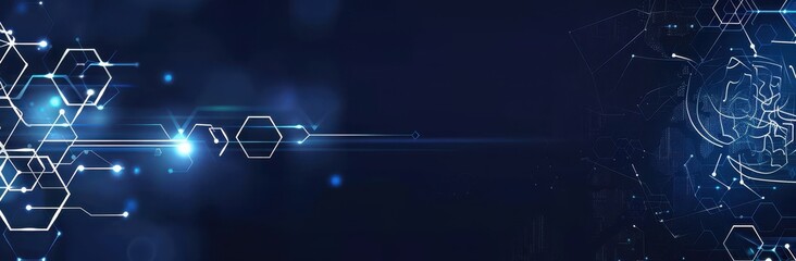 Poster - Abstract Digital Network Connections and Data Flow