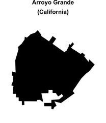 Naklejka na meble Arroyo Grande (California) blank outline map