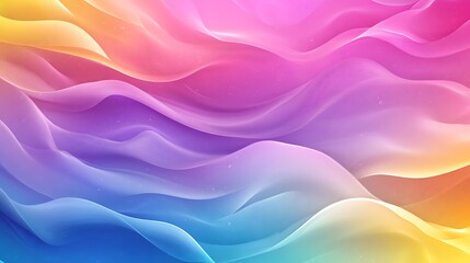 Fototapete - Colorful abstract waves blending with sunset gradients image