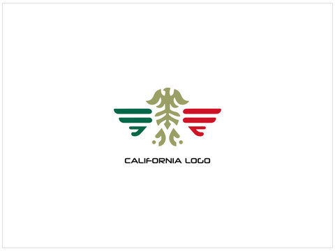 California logo design , vector , icon , illustration which contain a country map identity .