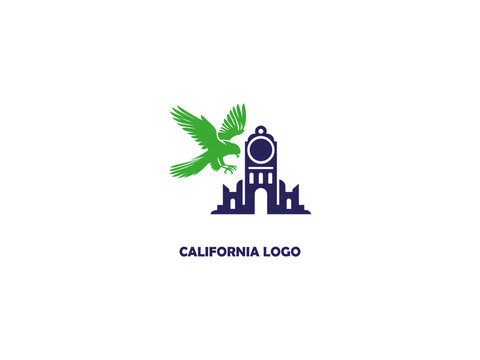 California logo design , vector , icon , illustration which contain a country map identity .