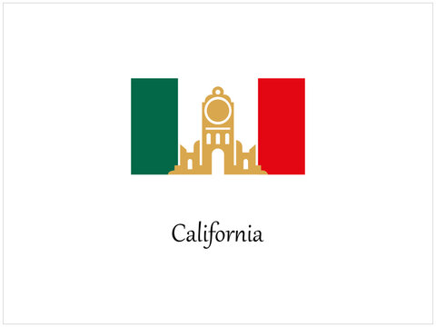 California logo design , vector , icon , illustration which contain a country map identity .