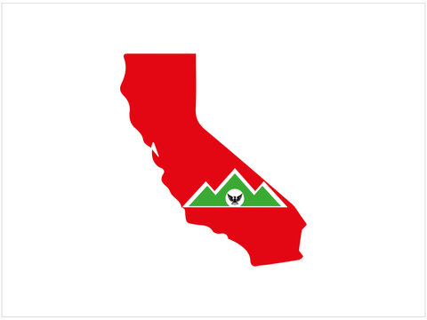 California logo design , vector , icon , illustration which contain a country map identity .