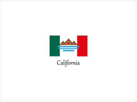 California logo design , vector , icon , illustration which contain a country map identity .