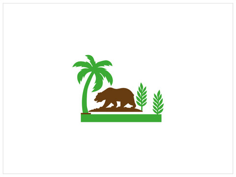 California logo design , vector , icon , illustration which contain a country map identity .