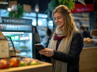 QR code payments, customers using smartphones to scan codes