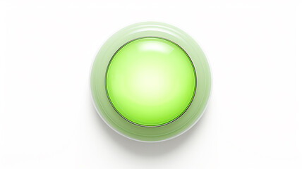 Aufkleber - green light fluorescent button isolated on the background of computer graphics website design