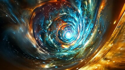 Leinwandbilder - A captivating swirl of colors and lights conveys the dynamic energy of a cosmic whirlpool.