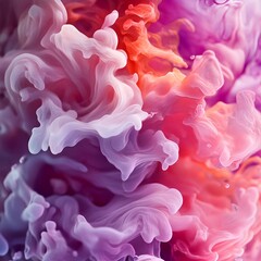 Wall Mural - Vibrant Fluid Dynamics Abstract Digital Art with Captivating Color and Motion